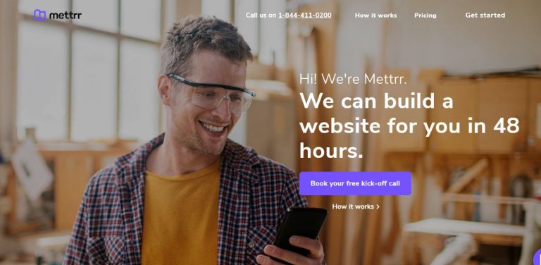 Mettrr helps to build your website for your business in 48 hours