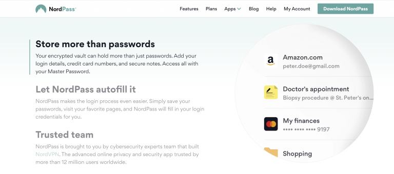NordPass Cybersecurity and products