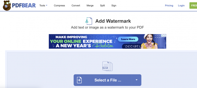 Adding Watermark To Your PDF Documents With PDFBear’s Tool